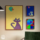 Bird and Cat art print by SOAL Studio - All Editions plus building colours in hallway