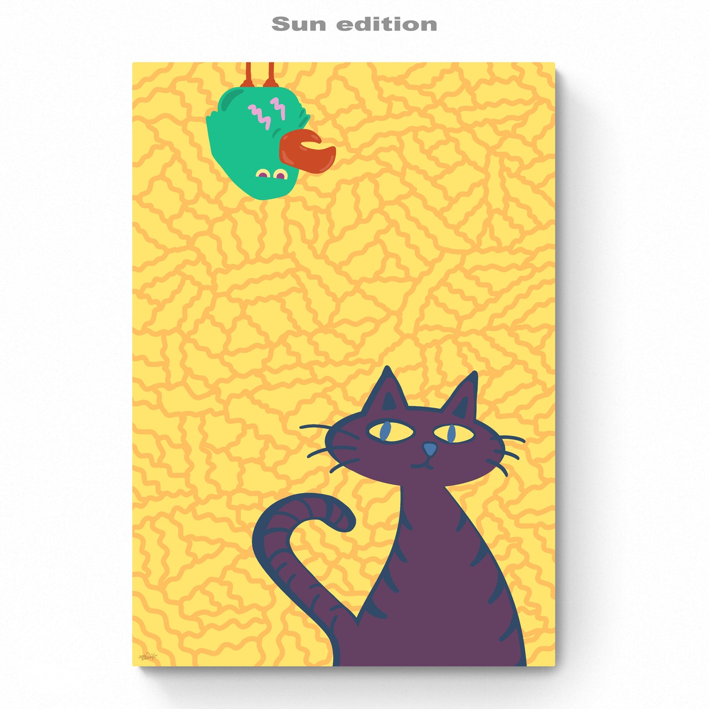 Bird and Cat art print by SOAL Studio - Sun Editions in display