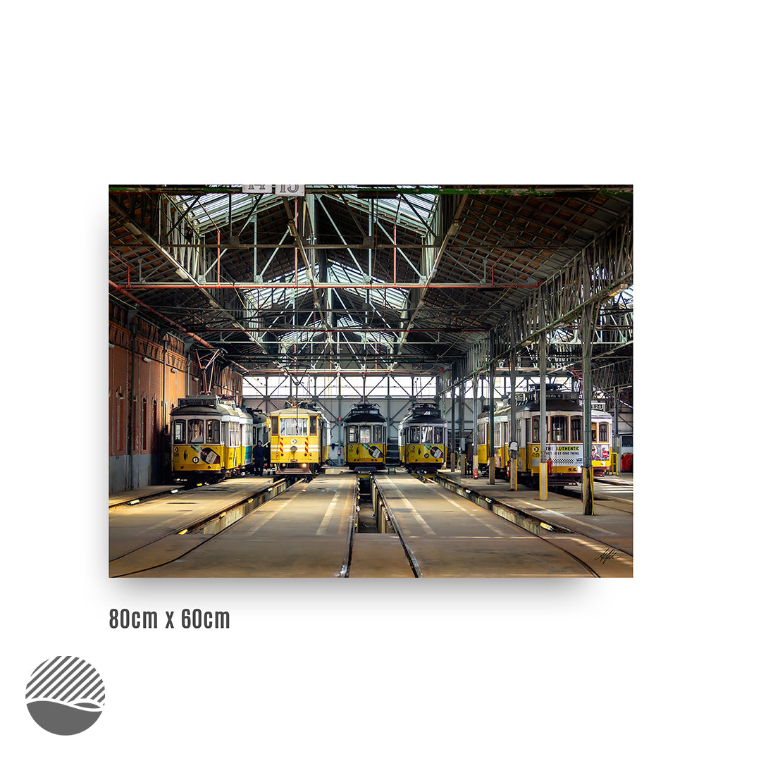 Tram Central in Lisbon photo print by Alantherock - 80cmx60cm example NOKUKO